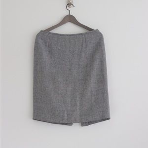 CALVIN KLEIN Grey Woven MIDI Pencil Skirt size 6